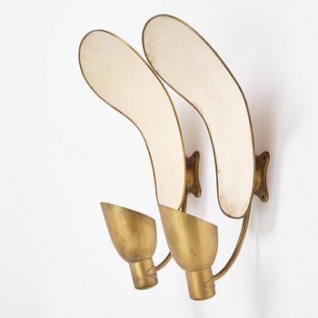 Carl-Axel Acking, a pair of wall lamps model "5029", Bröderna Malmströms Metallvarufabrik, Malmö, 1940s.