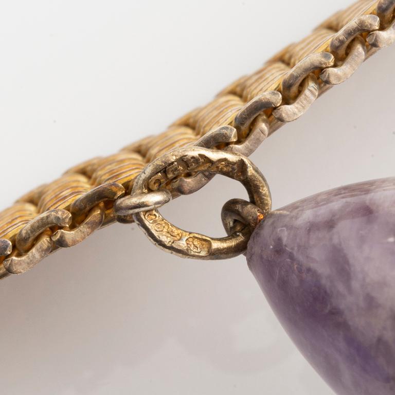 Necklace with 22 miniature Easter eggs, one of which is by Carl Fabergé.