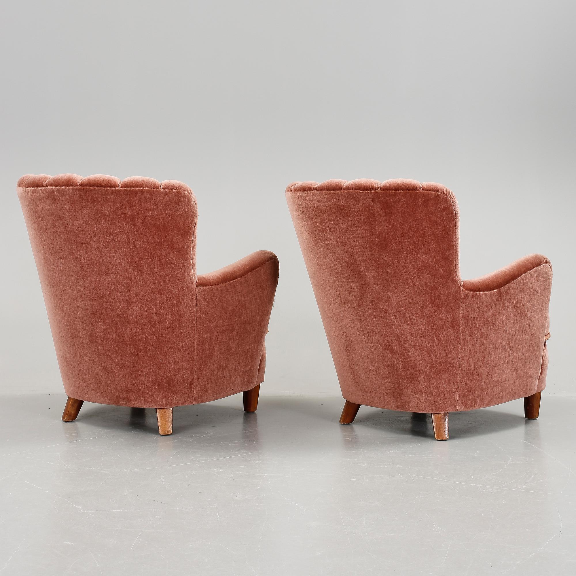 FÅTÖLJER, ett par, art déco, 1930-tal.