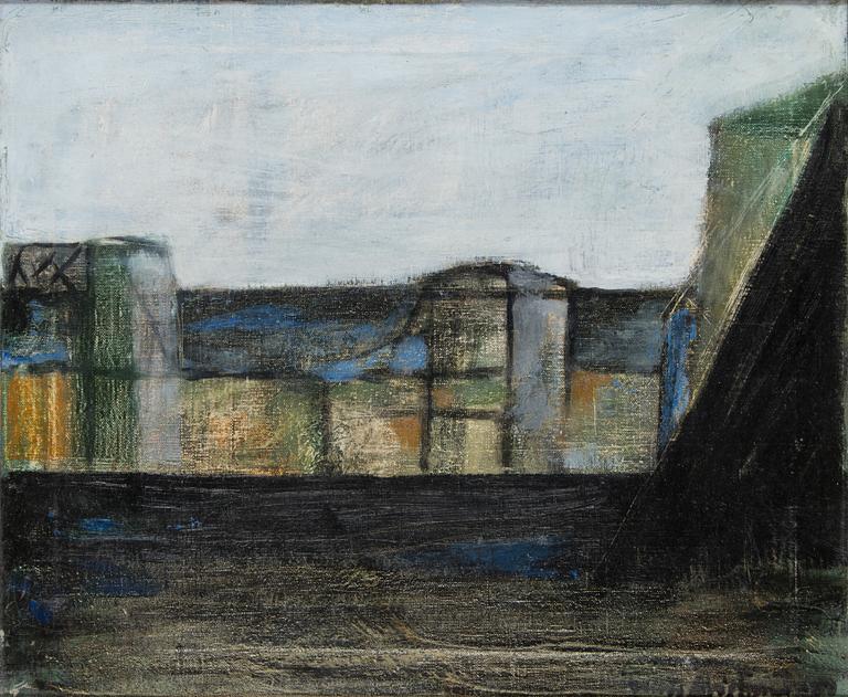 Unto Koistinen, "Kattonäkymä ateljeen ikkunasta" (Rooftop View from the Studio Window).