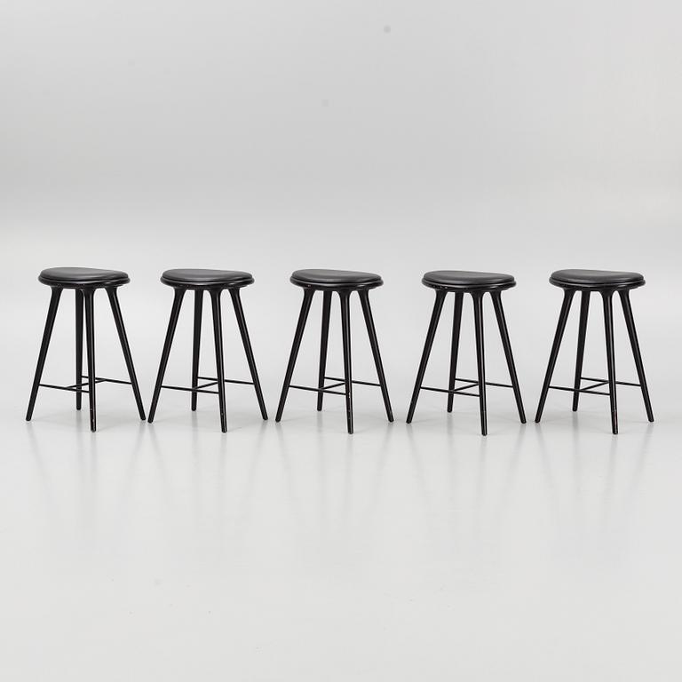 Space Copenhagen, five bar stools, Mater.