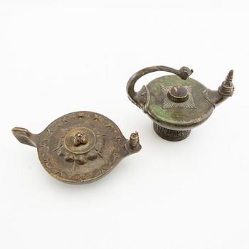 Oljelampor 2 st 1900-talets början.