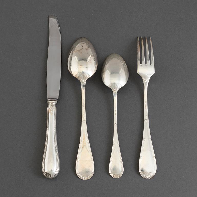 BESTICKSERVIS, 44 delar, silver, C G Hallberg, 1900-tal.