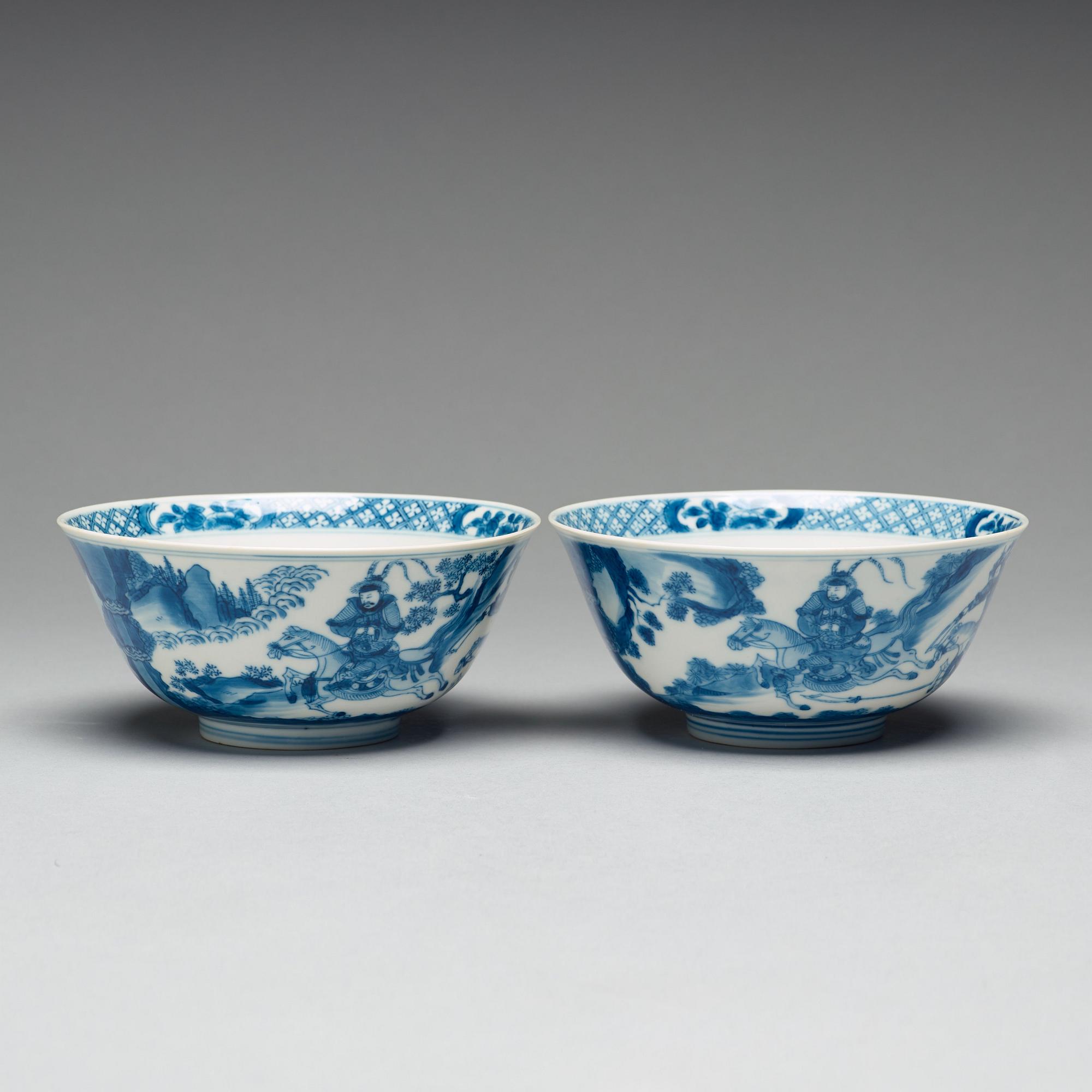 SKÅLAR, ett par, porslin. Qingdynastin, Kangxi (1662-1722).