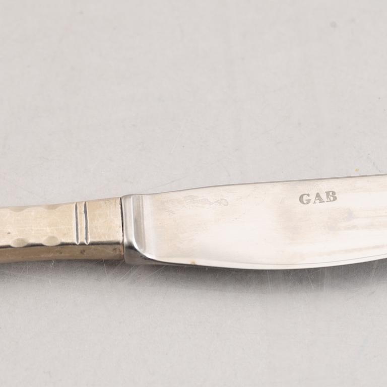 A Swedish Silver Cutlery, Jacob Ängman, 'Rosenholm', GAB, some Eskilstuna 1990 (92 pieces).