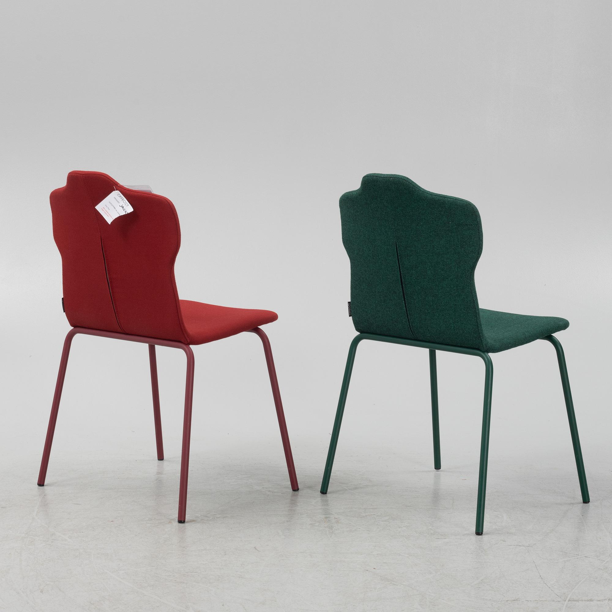 Claesson Koivisto Rune, two 'Jacket' prototype chairs, Offecct.