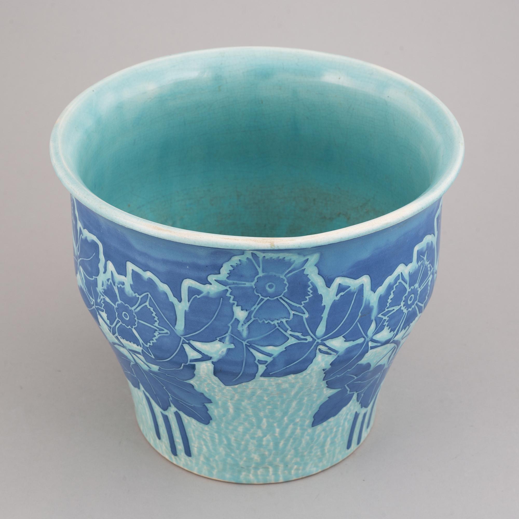Josef Ekberg, a stoneware 'Sgraffito' vase, Gustavsberg 1915.
