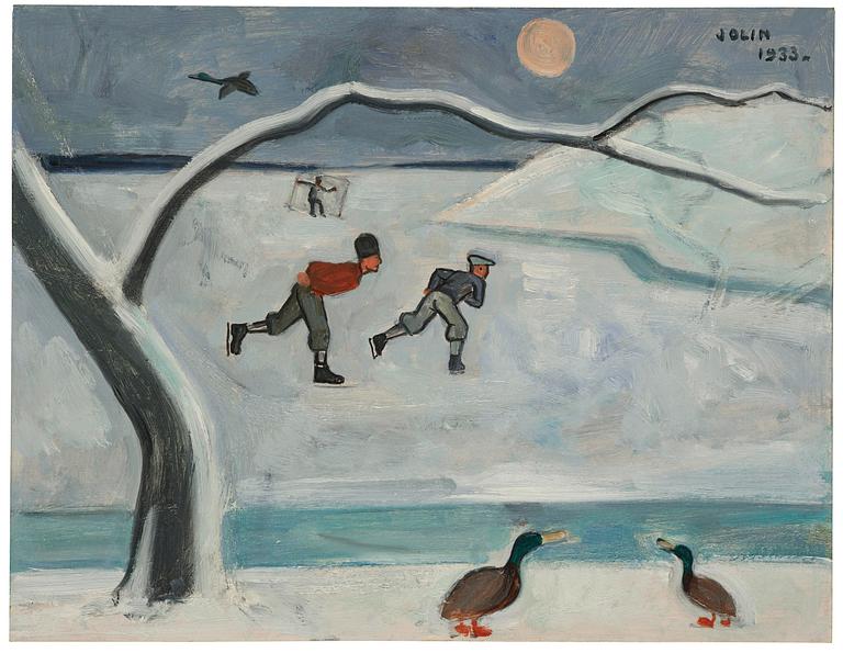 Einar Jolin, Ice skaters at Djurgårdsbrunn.