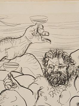 Pablo Picasso, "Scène bacchique au Minotaure".
