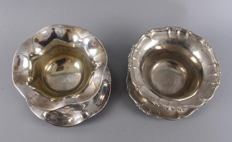 SÅSSKÅLAR, 2 st. Nysilver.
