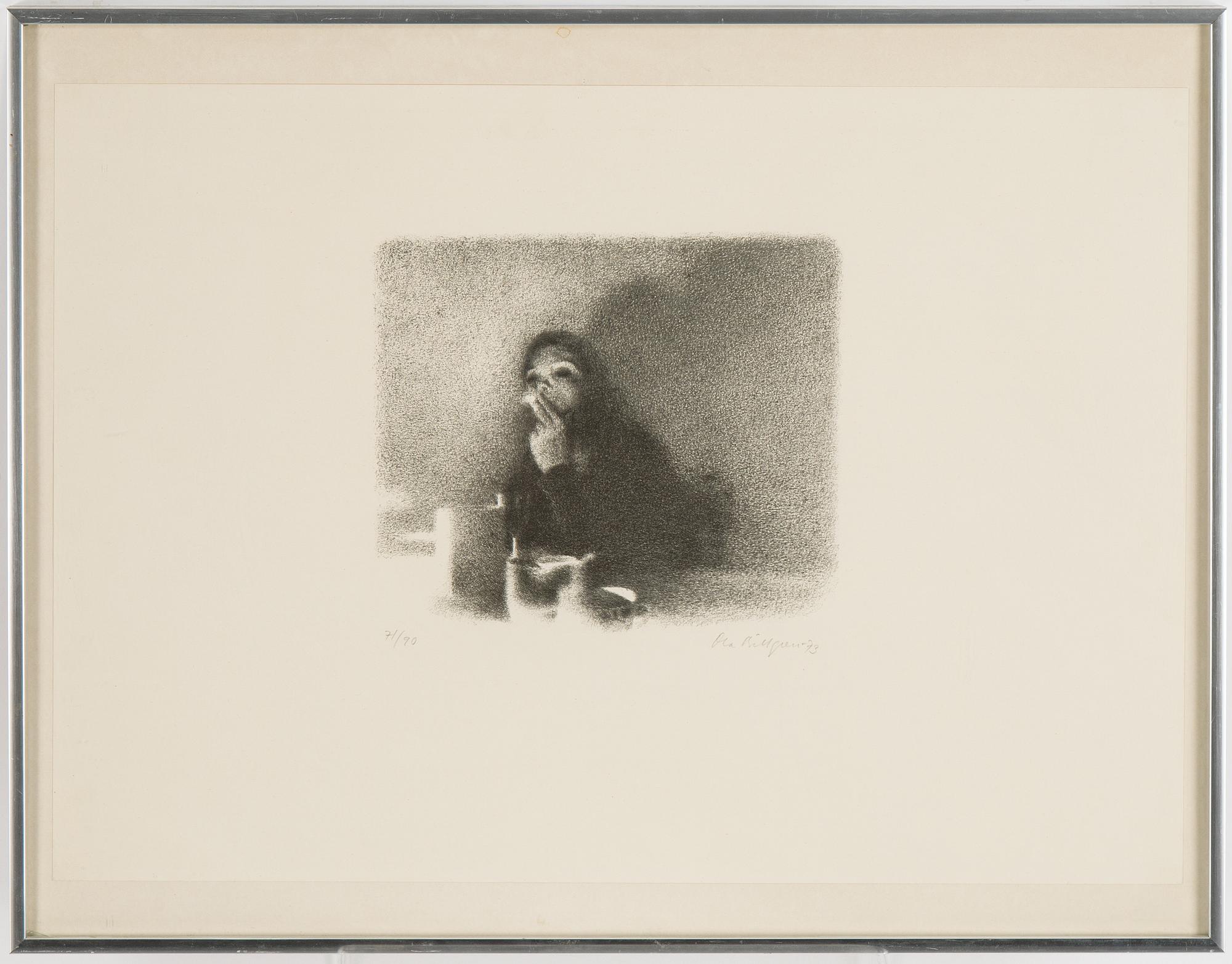 Ola Billgren, litograph, signed and dated 1973, numbered 71/90.