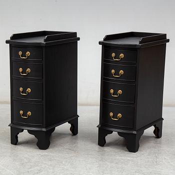 a pair of bedside tables from the second half of the 20th century.