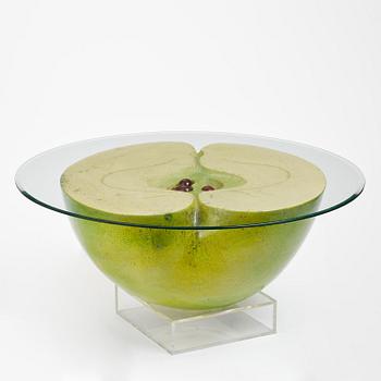 Hans Hedberg, a large faience sculpture of an apple, Biot, France.