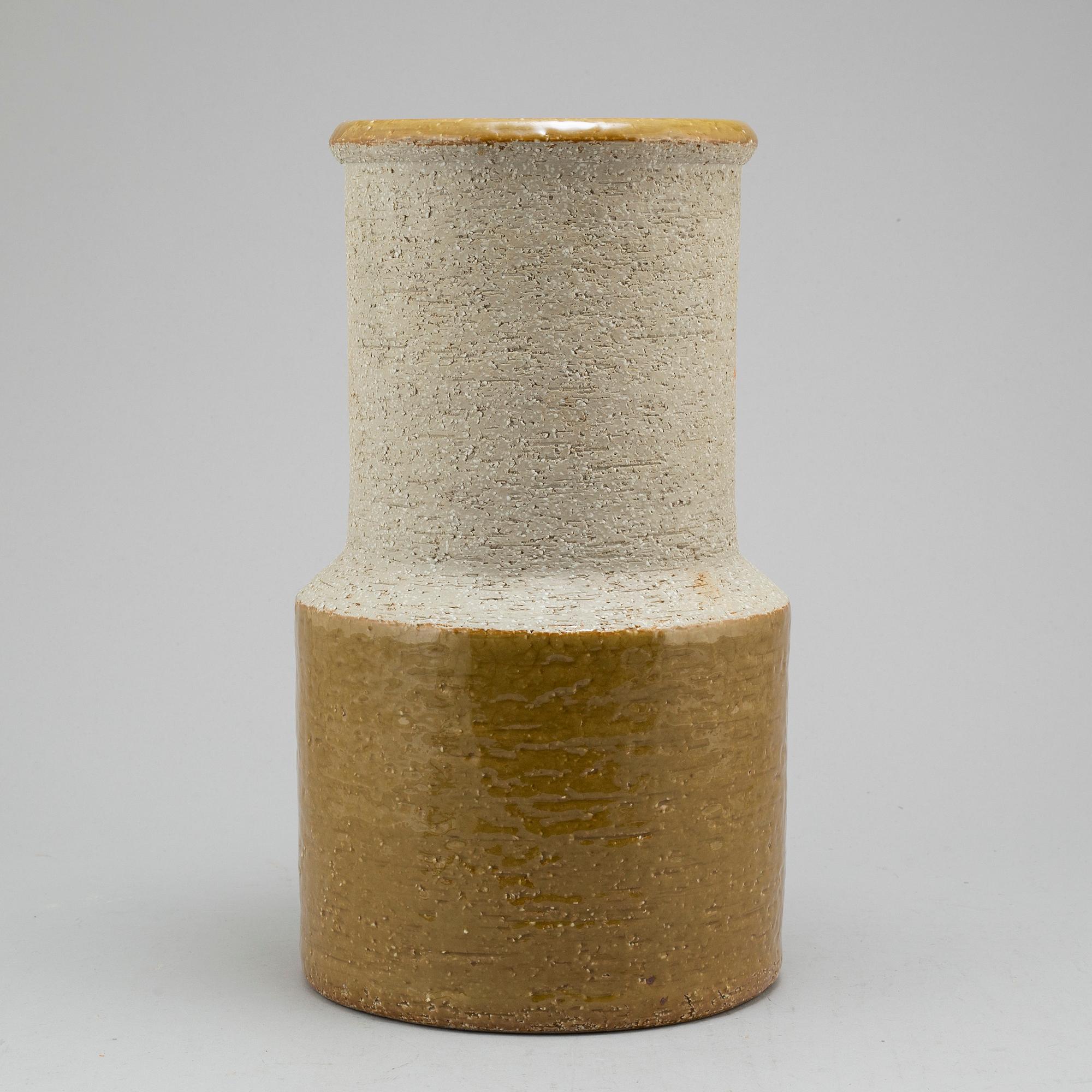 HERTHA BENGTSON, a mid 20th century stoneware floor vase for Rörstrand, Sweden, signed HB.