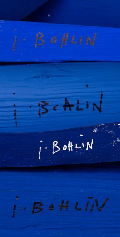 JONAS BOHLIN, skulptur, trä, 12 delar, sign.