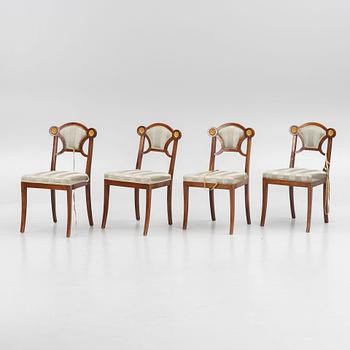 A set of four Empire chairs, first half of the 19th Century.