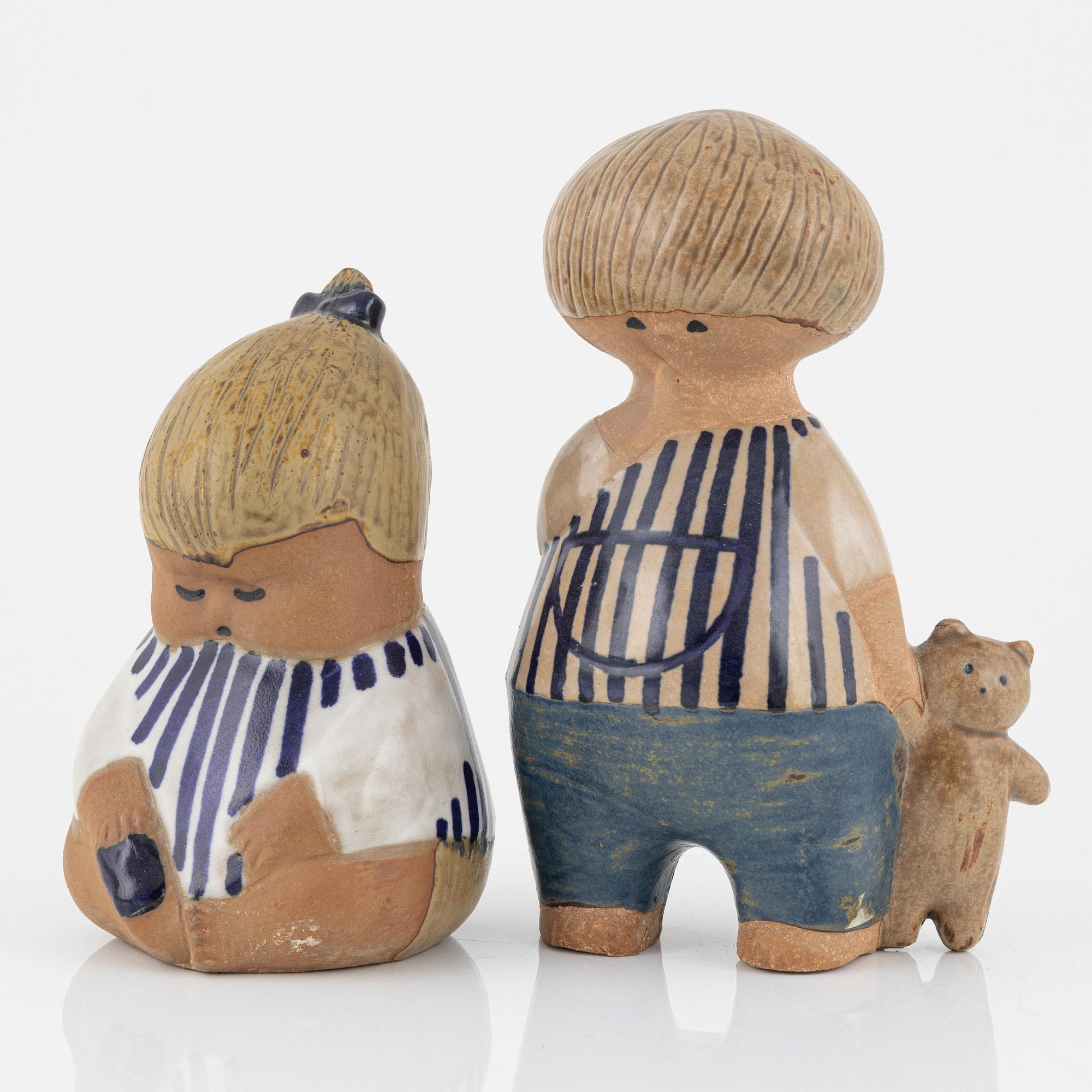 Lisa Larson, figuriner, 2 st, Gustavsberg.