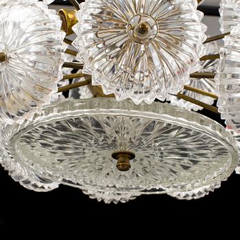 TAKLAMPA, AB Eriksmåla glas, 1900-talets andra hälft. Höjd ca 22 cm.