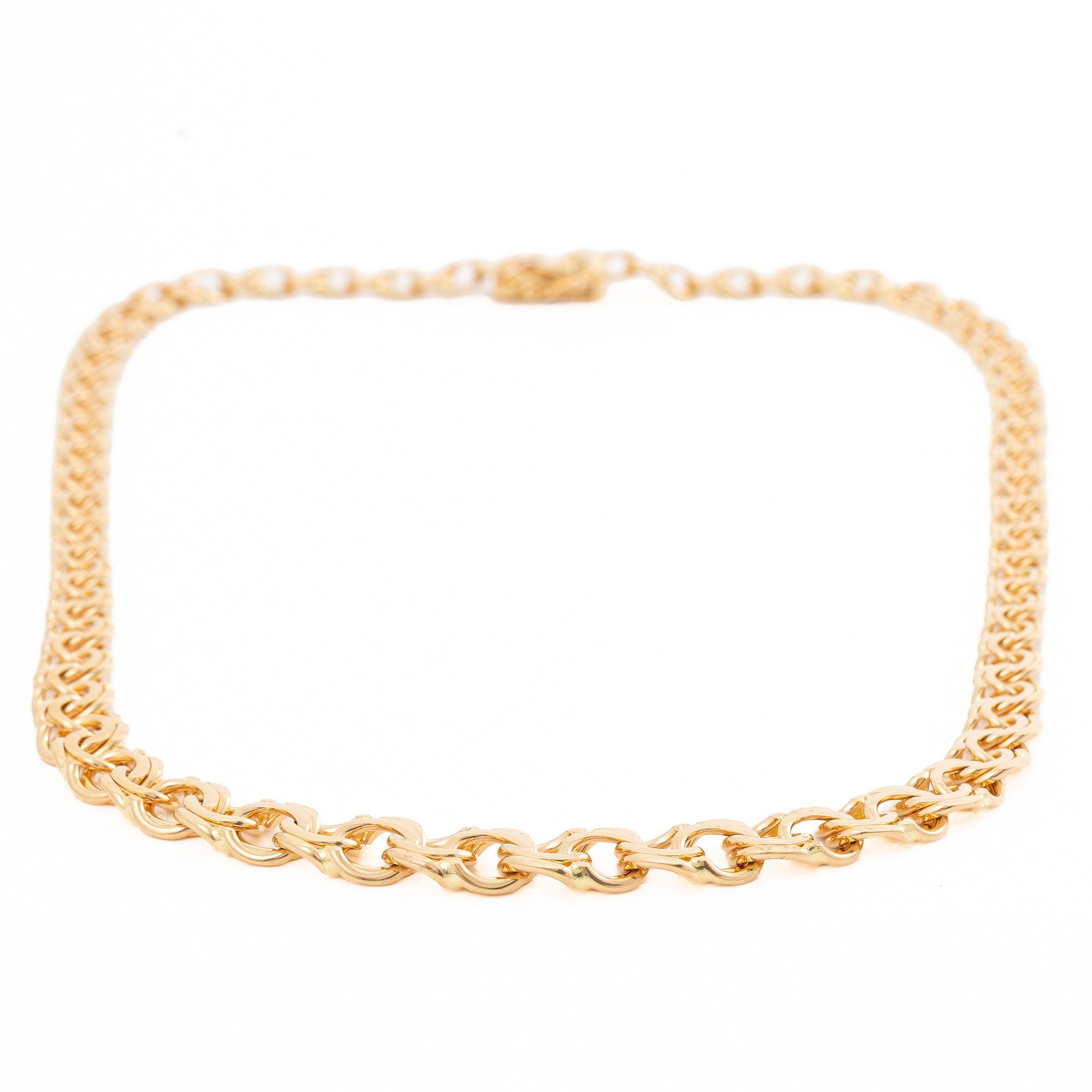 Collier 18K guld, doserad bismarck.