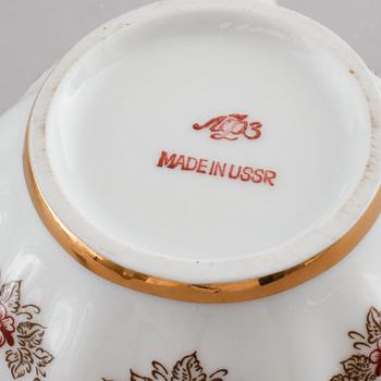 14 pcs tableware by Lomonosov, second half of the 20th century.