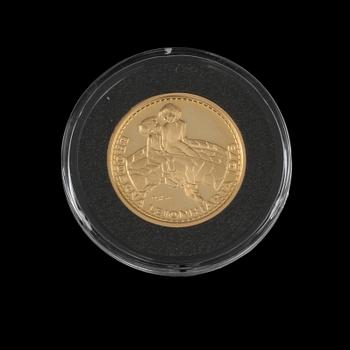 MYNT, 24 k guld, "Bröderna lejonhjärta 1973", vikt ca 9 g.