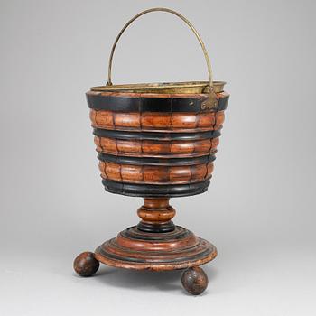 A 19th Century wooden champagne cooler.