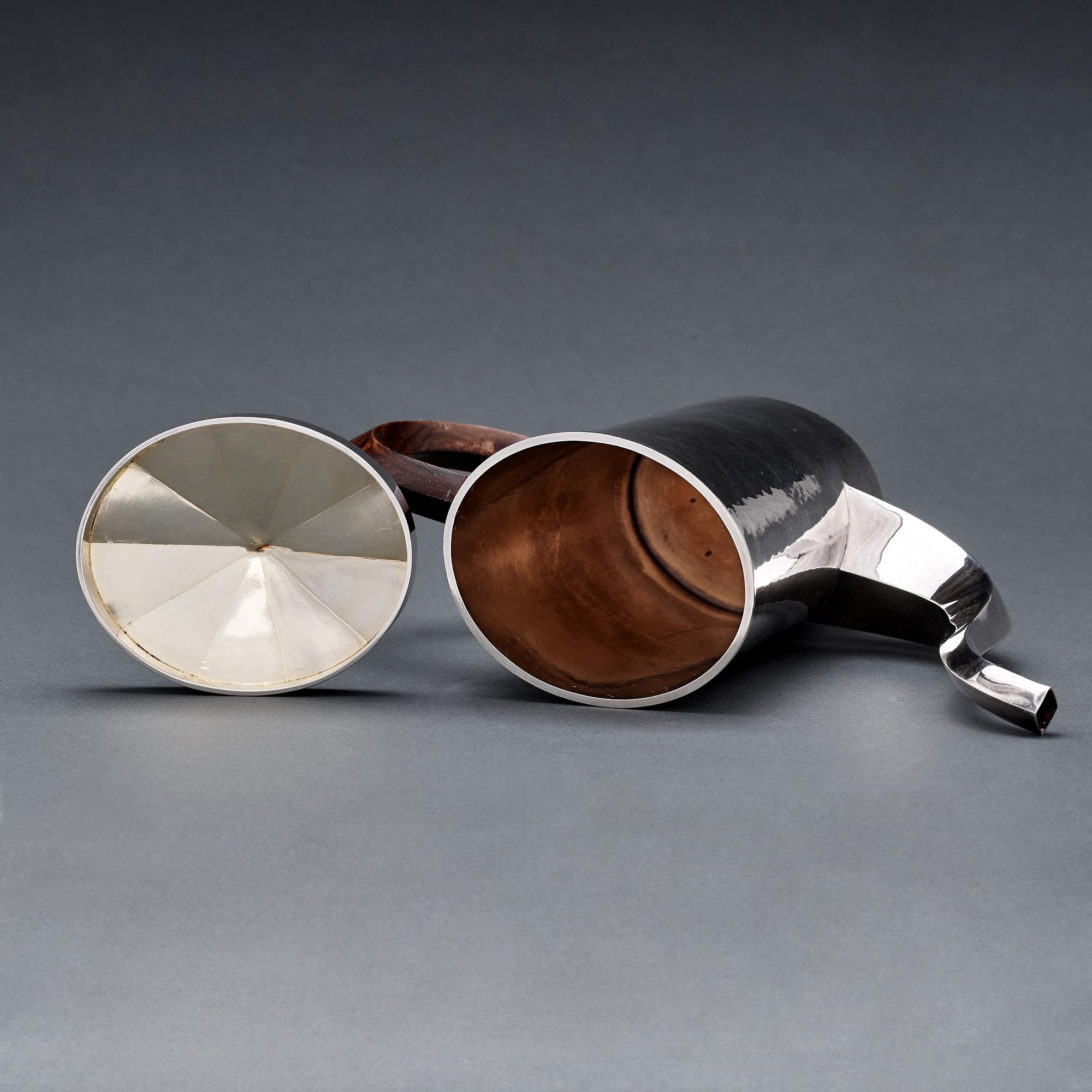 Carl G. Jahnsson, a sterling coffee pot, Stockholm 1967.
