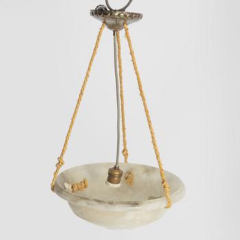 A ceiling pendant light, 1920s.