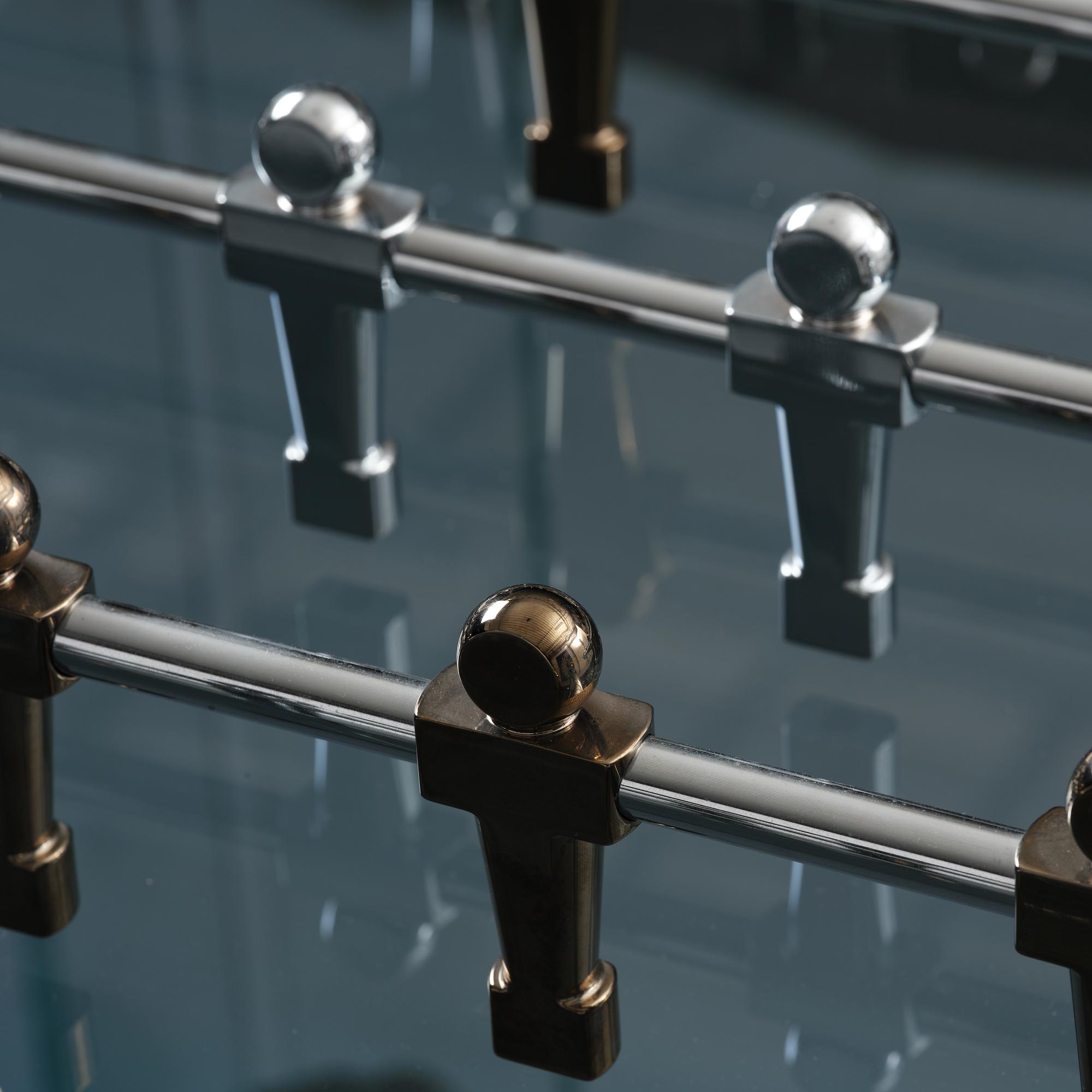 Adriano Design, foosball table, "Cristallino Classic", Teckell, Italy.