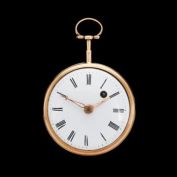 1115. A gold verge pocket watch. Per Henrik Beurling, Stockholm.