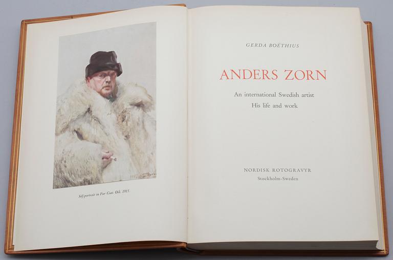 BOK: Anders Zorn, Gerda Boëtius, Nordisk Rotogravyr, Stockholm 1954. Engelsk version.