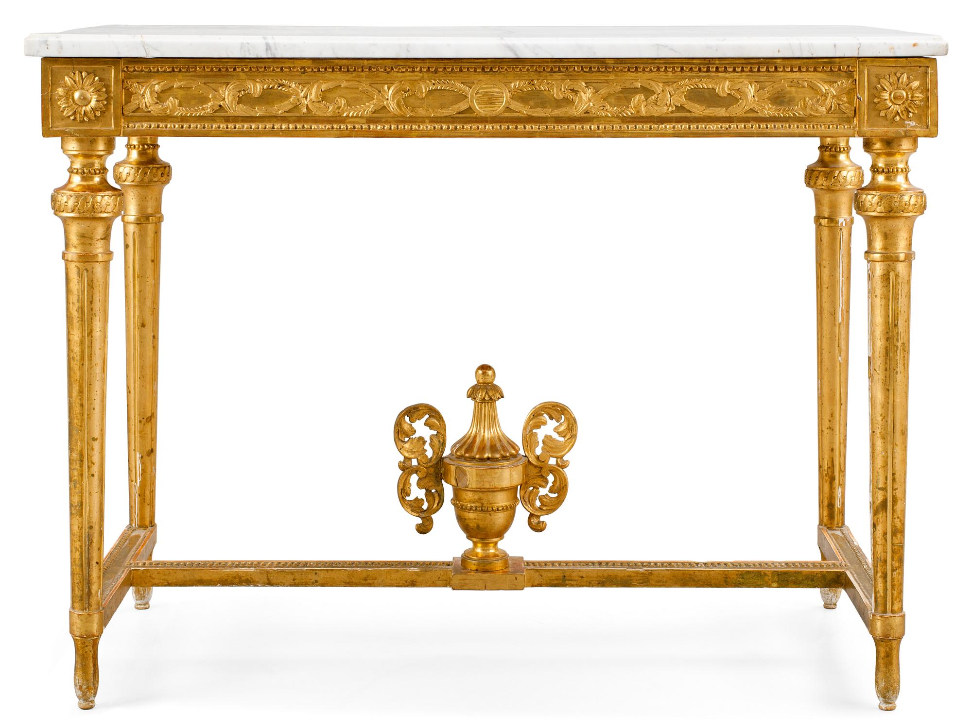 A Gustavian late 18th century console table.