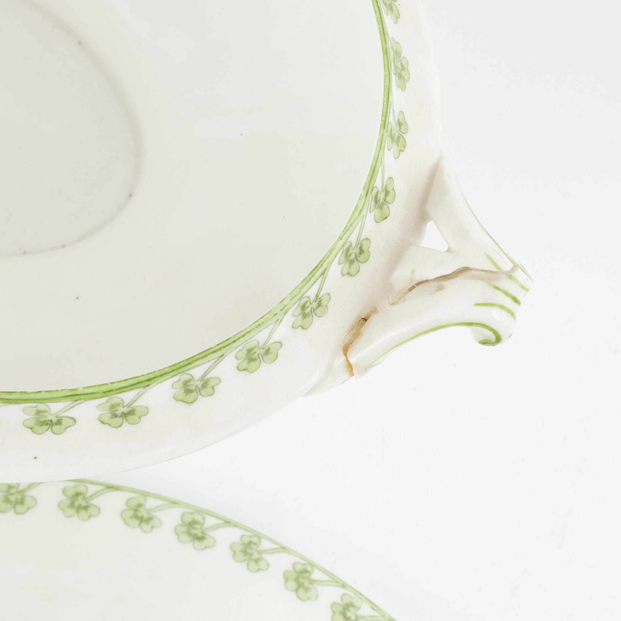 An 80-piece "Gunnar" dinner service, Jugend, Gustafsberg, Sweden, 1905-1930.