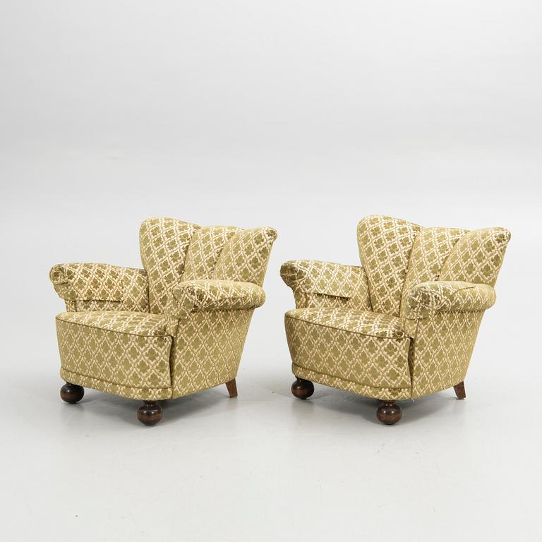 Fåtöljer, ett par, Swedish Modern, 1940-tal.