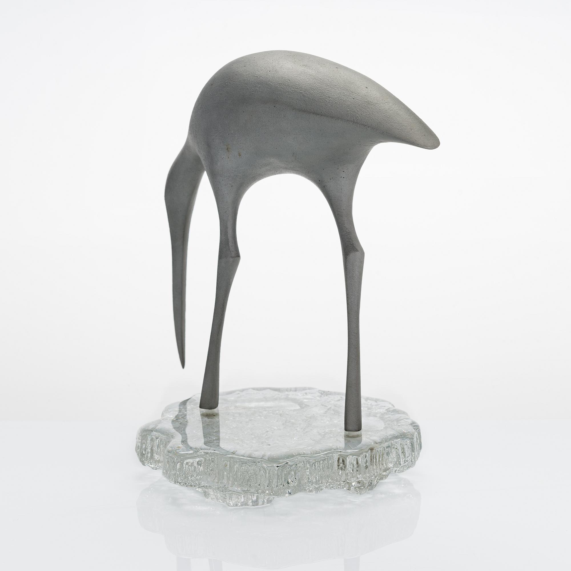 Tapio Wirkkala, sculpture, Suokurppa (Snipe). Stamped Kultakeskus Oy Design: Tapio Wirkkala Made in Finland.