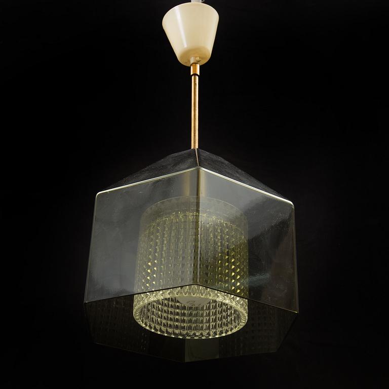 CARL FAGERLUND, taklampa, glas, Orrefors, 1900-talets andra hälft.