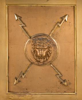 A first half of the 19th century mirror and console table by P G Bylander Göteborg.