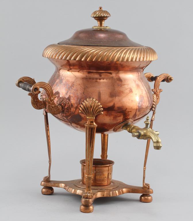 SAMOVAR, koppar och mässing, 1800-talets andra hälft.