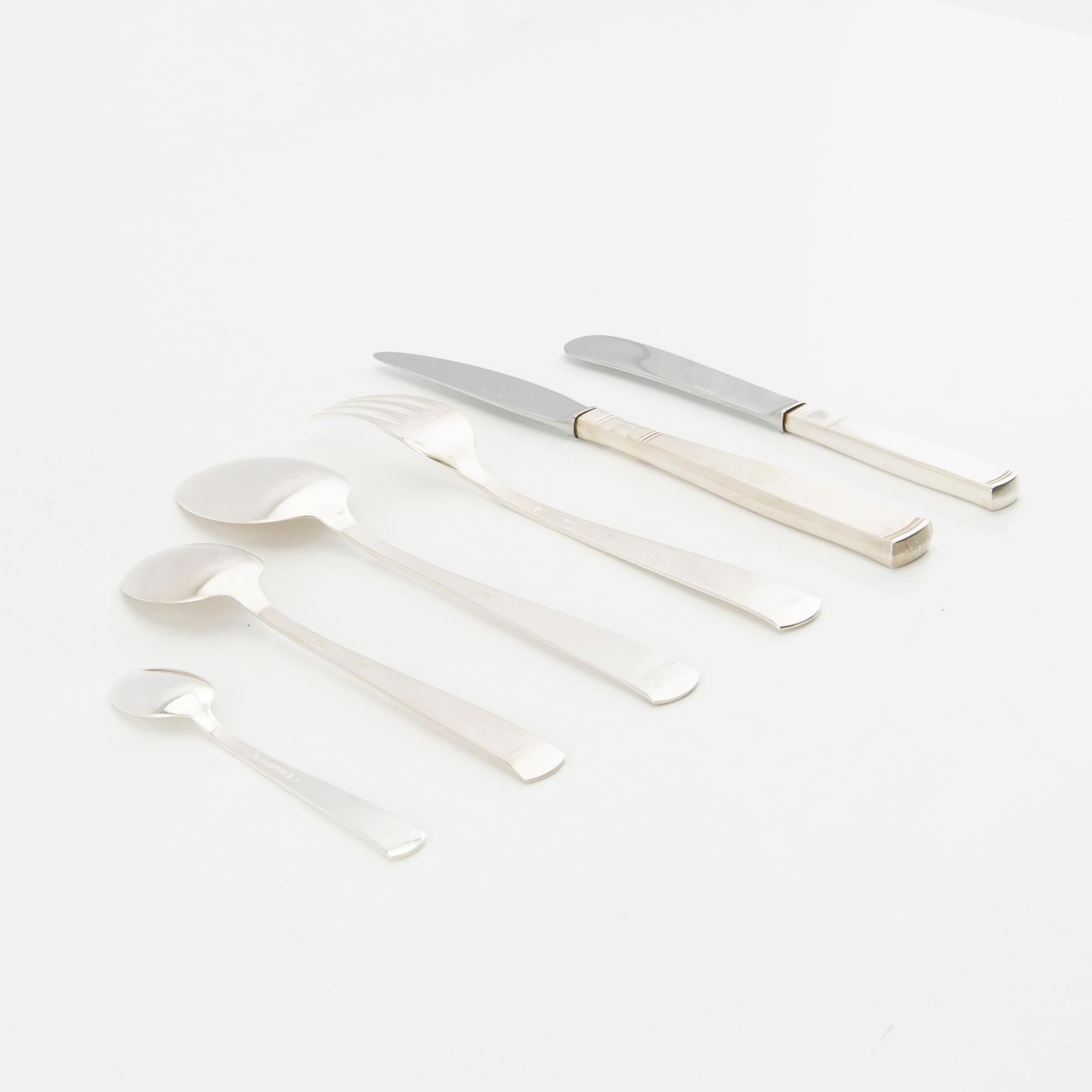 Jacob Ängman, bestick ca 68 dlr "Rosenholm GAB  Stockholm 1970-tal.