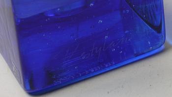 LJUSHÅLLARE, glas, Bertil Vallien, Kosta Boda, sign.