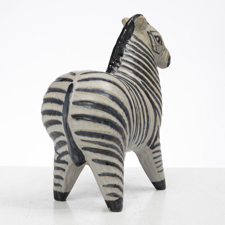 Lisa Larson, stoneware figurine, "Zebra", from the "Stora Zoo" series, Gustavsberg.