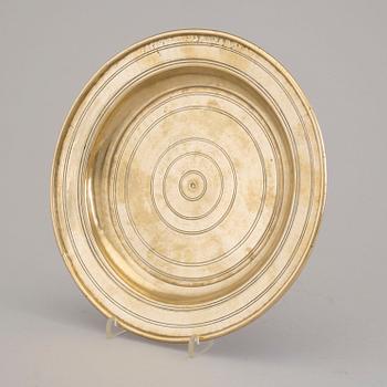 A bronze plate, probably 17th century.