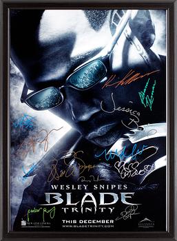 FILMAFFISCH, "Blade", 12 st egenhändiga autografer.