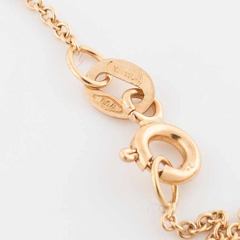 A smokey quartz and citrine pendant.