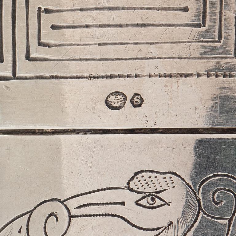 Skrin, silver, Japan, 1900-talets första del.