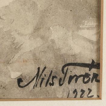NILS TIRÉN, akvarell, signerad och daterad 1922.
