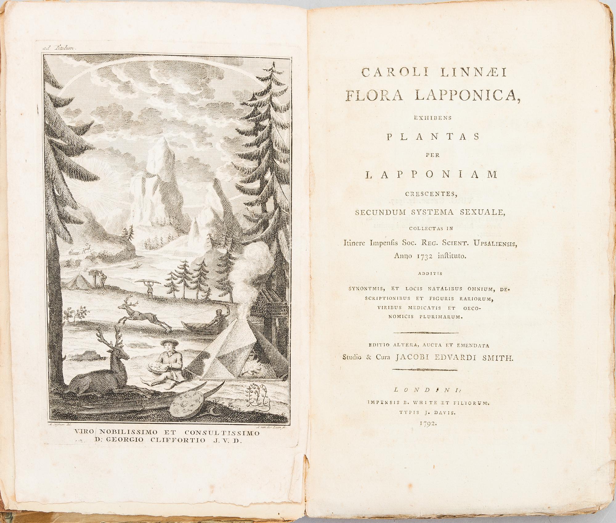 A book 'Flora Lapponica' by Carl von Linné, J.E Smith 1792.