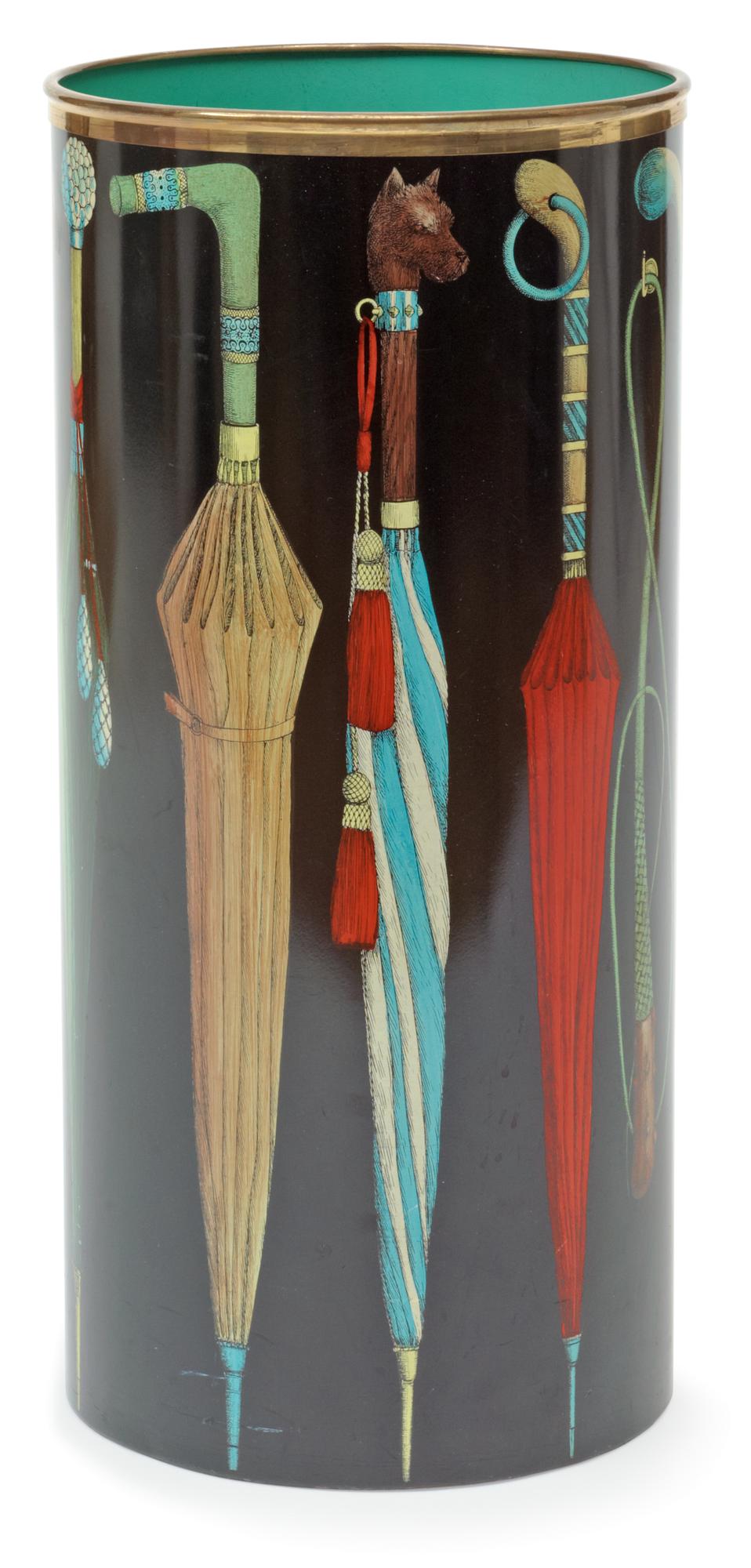 A Piero Fornasetti umbrella stand, Milan, Italy.