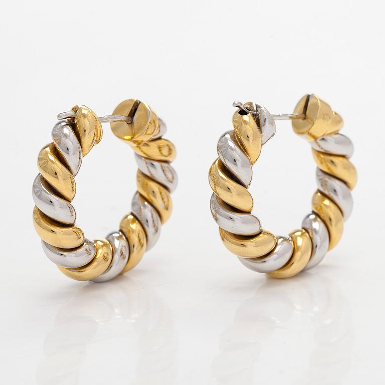 Earrings in 18K gold/white gold, Switzerland.