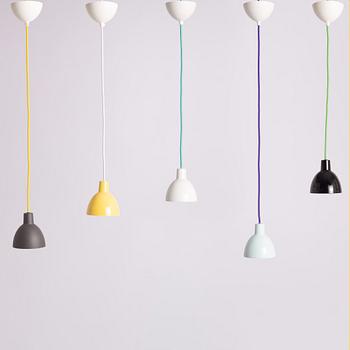 Louis Poulsen, Ceiling lamps, 5 pcs, "Toldbod 120", Denmark.